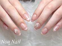 ノア ネイル(Noa Nail)/マグネットフレンチ　蝶々