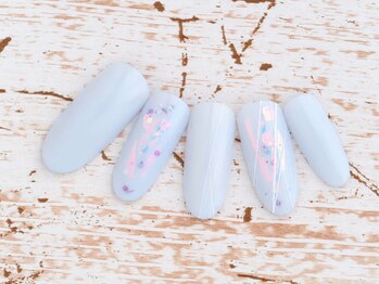 ネイルトリート 茨木駅前店(NAIL TREAT)/爽やかペールブルー