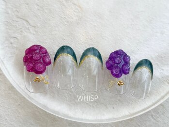 ウィスプ(WHISP)/ぶどうネイル/パラジェル込み