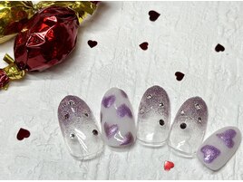 バレンタインネイル