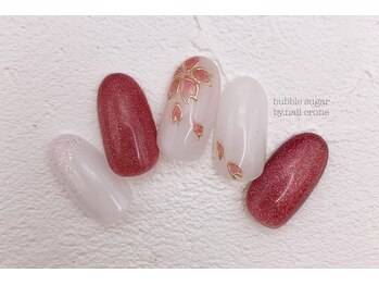 バブル シュガー バイ ネイルクローネ(bublle sugar by.nail crone)/桜ネイル