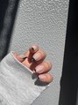 ニーネイル(nee nail.)&nbsp;ネイビーのうねうねフレンチ（＾ω＾）