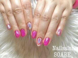 海外ネイル/オーロラユニコーン