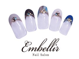 (46)タイダイフレンチネイル