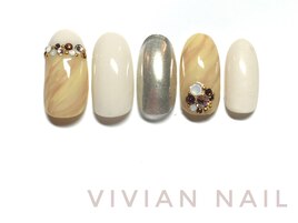 イエロー　ミラーネイル