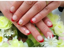 プルミエ ネイル(Premier Nail)/赤☆フレンチネイル