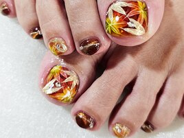 紅葉ネイル フット
