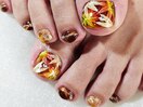紅葉ネイル フット