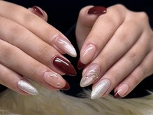 サロン ジジネイル(Salon GIGI Nail)/岡本施術・ボルドーネイル