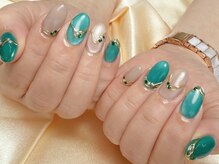 オルル ネイルアトリエ(Olu'lu nailatelier)/マグネット　ミラーアート