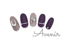 アヴィニール 表参道(Avenir)/マットパープル　ネイル