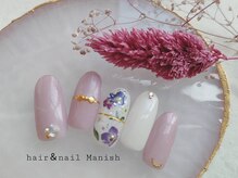 マニッシュ(Manish)/ドライフラワーネイル