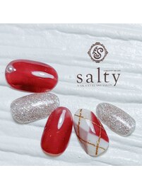 アーガイル柄ネイル