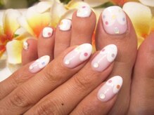 ハニーズネイル(Honey's Nail)/ハートデザイン＆パステルドット