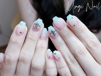 ウサギネイル 新大久保店(usagi nail)/マグネットフレンチ秋可愛い