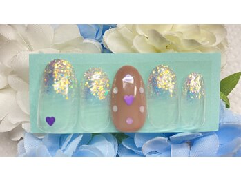 クバーナ(CUBANA)/シンプルハートネイル￥6,300