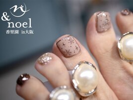 FOOT 雪の結晶ネイル