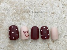マリー ネイルズ いわきラトブ店(MARIE NAILS)/定額7,700円税込 リボン 1016c