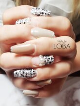 ローバ(LOBA)/ツイードネイル×パール