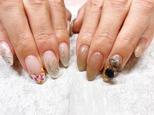 エモーション 境店(emotion)/ちぐはぐネイル