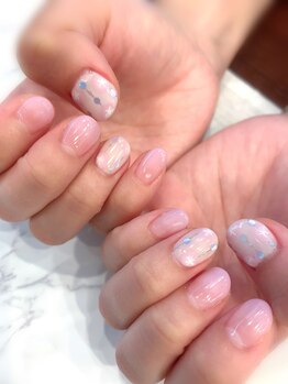 ハーティーネイル hearty nail 溝の口店/朝顔/定額/フラワー/きれいめ