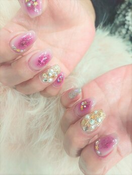 レイラ ネイルサロンアンドスクール(Leyla nailsalon&school)/nn38 ふんわりチークデザイン