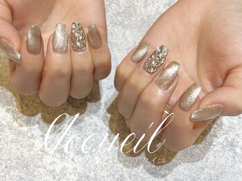 アクイユ 銀座店(ACCUEIL)/キラキラゴールドネイル