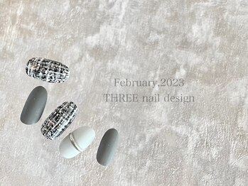 スリー(THREE)/February 2023/nail desing