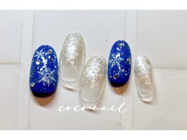 雪の結晶ネイル