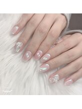 ヘブン ネイル 鶯谷(HEAVEN Nail)/パールピンクオーロラネイル