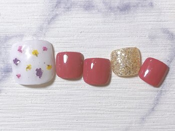 ネイルサロン インプレス(Impress)/押し花フットネイル