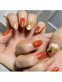 ワンカラー+4本アートネイル