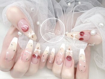 Nail salon Blue iris【ブルーアイリス】長さだし/持ち込み/フィルイン/ワンホン/フィルイン/持ち込み/長さだし