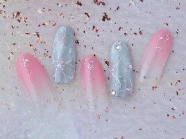 マグネット桜ネイル