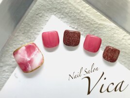 大理石ニュアンスフットネイル♪