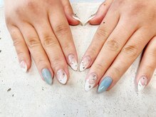 ヘアーアンドネイル ルシア(Hair&Nail Lucia)/白フレンチ×マグネットネイル