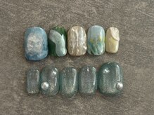 カラネイル 南森町店(calla nail)/「ふりそそぐ光は冷たくて」