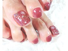 爪ソウシャイン(爪 SO SHINE)/大人カラーでフットネイル☆