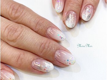 メールメール 和光市本店(MereMer)/グラデーション雪ネイル