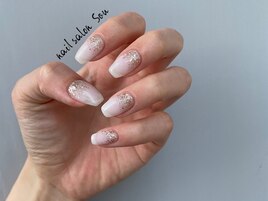 ラメグラデ―ションネイル