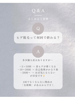 リノア(Linoa)/よくあるご質問【ヒゲ脱毛】