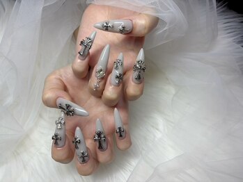 HIP nail 【長さだし/持ち込み/長さだし ネイル/持ち込み ネイル/マグネット ネイル】の写真/【最新アプレ長さだし】自爪の負担を抑え美しいフォルムと強度を実現★ゴテゴテアートや3Dキャラが大得意◎