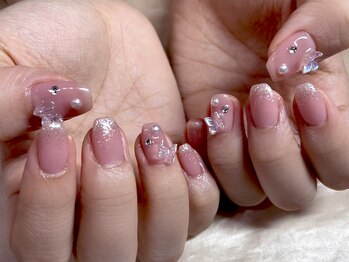 ネイルマジック 仙台一番町店(NAIL MAJIC)/韓国パーツ×ラメグラネイル☆