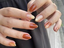 ネイルアルケー(Nail ARCHE)/テラコッタ×ニュアンスネイル