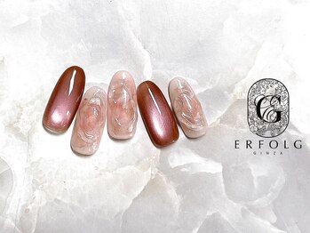 エアフォルク 銀座(ERFOLG)/秋の優し気ニュアンスネイル◎