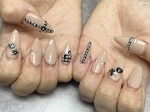 ミルティー(Milty)/beige & silver &nbsp;GAL nail