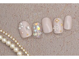 6000円　パール　花　オーロラ