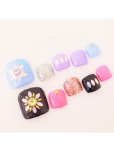 ネイルサロン クイール 小山店(NAIL SALON QUILL)/ワンカラー＋リーフホログラム