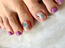 ネイルサロン イントゥ(into_)/フット　海ネイル　ラメ　紫