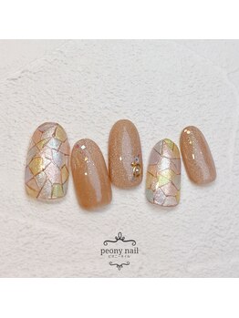 ピオニーネイル(peony nail)/ステンドグラス